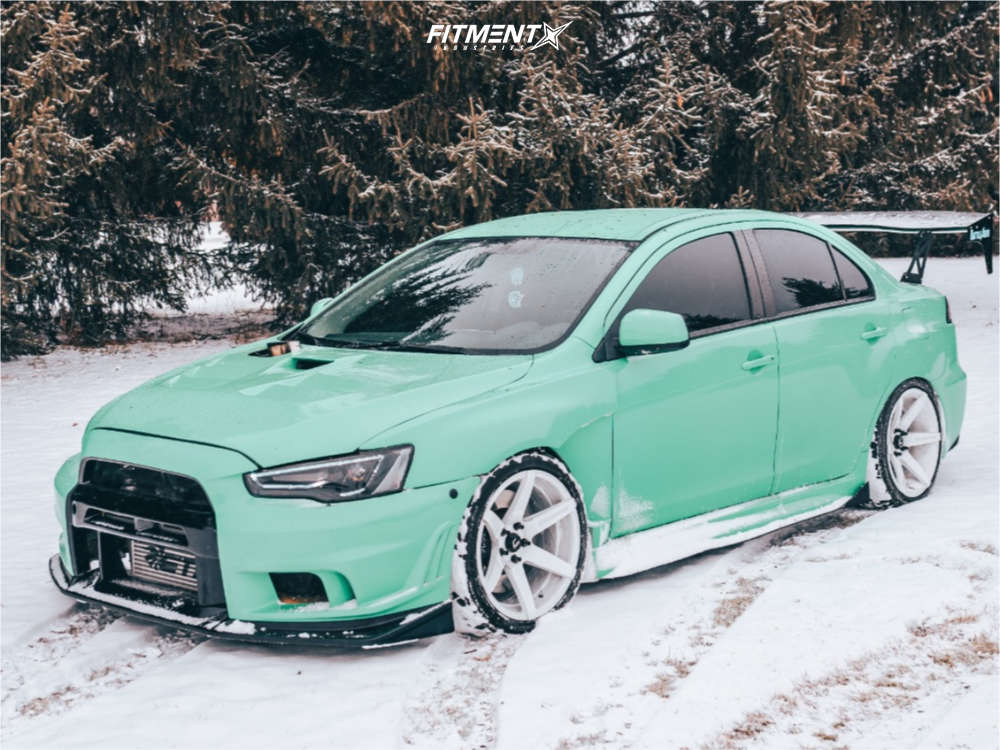 2010 Mitsubishi Lancer Evolution GSR with 18x9.5 Cosmis